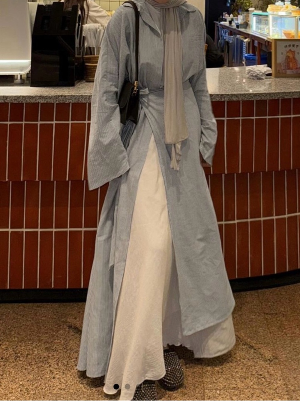 strap elastic waist shirt skirt (including apron)